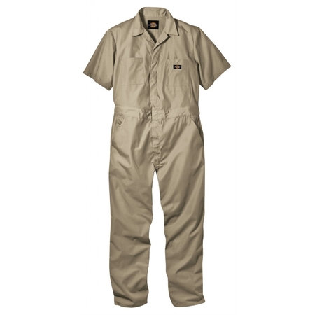 WORKWEAR OUTFITTERS Short Sleeve Coverall Khaki, 2XL 3339KH-RG-2XL